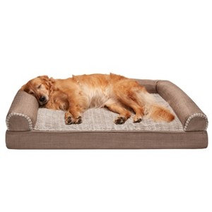 FurHaven Plush & Suede Full Support Sofa Dog Bed - 1 of 4