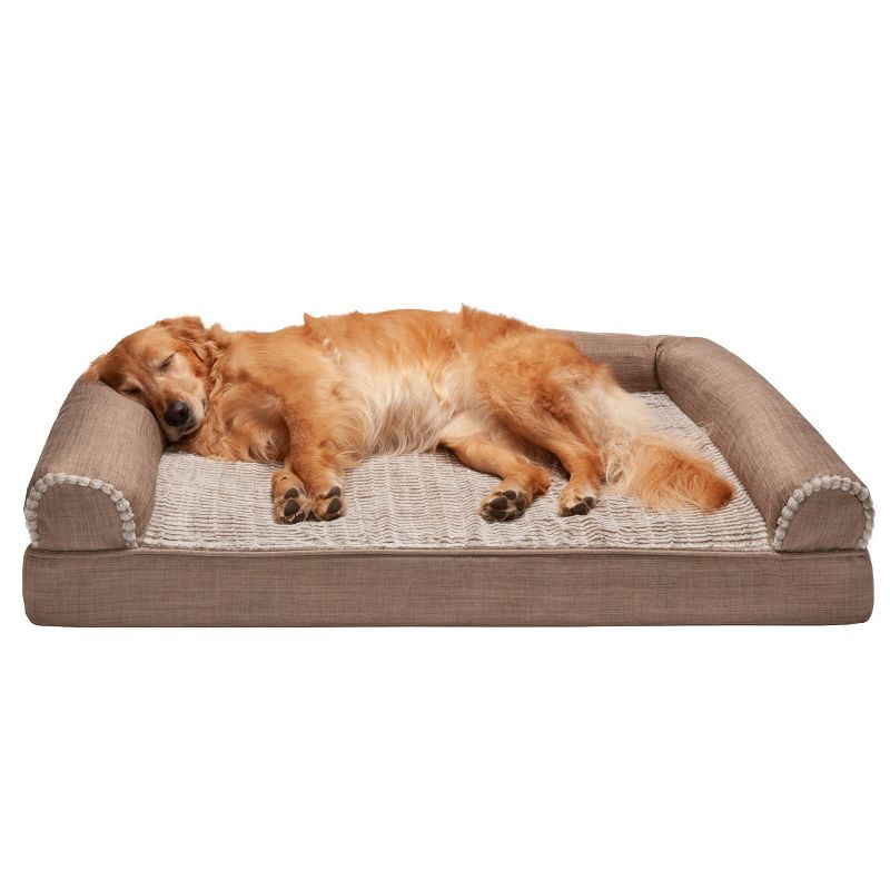 FurHaven Plush & Suede Full Support Sofa Dog Bed, 1 of 6