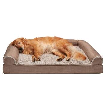 FurHaven Plush & Suede Full Support Sofa Dog Bed