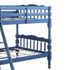 Acme Furniture 82" Twin/Twin Bunk Bed Homestead Loft and Bunk Bed Dark Blue Finish: Wood Frame, No Box Spring Needed - 4 of 4