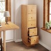 Tribesigns 5-Drawer Narrow Dresser, Wood Tall Dresser for Bedroom, Skinny Dresser Chest of Drawers for Small Spaces, Bathroom, Closet - 2 of 4