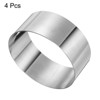 Unique Bargains Stainless Steel Seamless Nonstick Mirror Coating Round Cake Ring 4 Pcs - 3 of 4