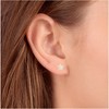 Pompeii3 14K Rose Gold Diamond Pave Petite Star Studs Dainty High Polished 6.5MM - image 3 of 4