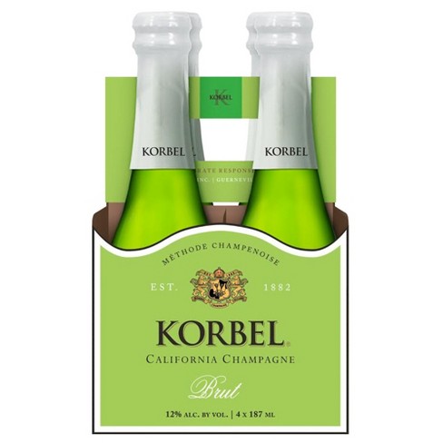 Korbel Brut Rosé Champagne - 750ml Bottle : Target