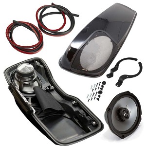 Kicker 46HDBL69VB Painted Left And Right Bag Lid Kit With 6x9 Speakers & Harness Compatible With 2014+ Harley Davidson - 1 of 3