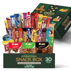 Eastanbul International Snack Box, 30 Chocolate Assortment Bars, Exotic Candy, 2.2lb - 1 of 4