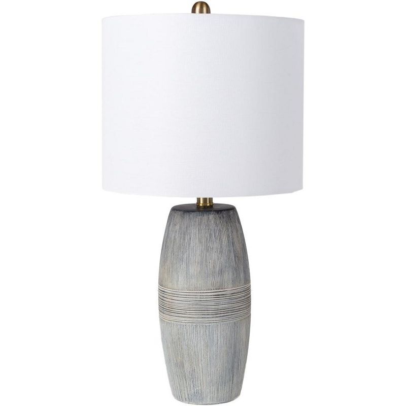 Mark & Day Kan 24"H x 12"W x 12"D Modern Gray Table Lamps, 1 of 3