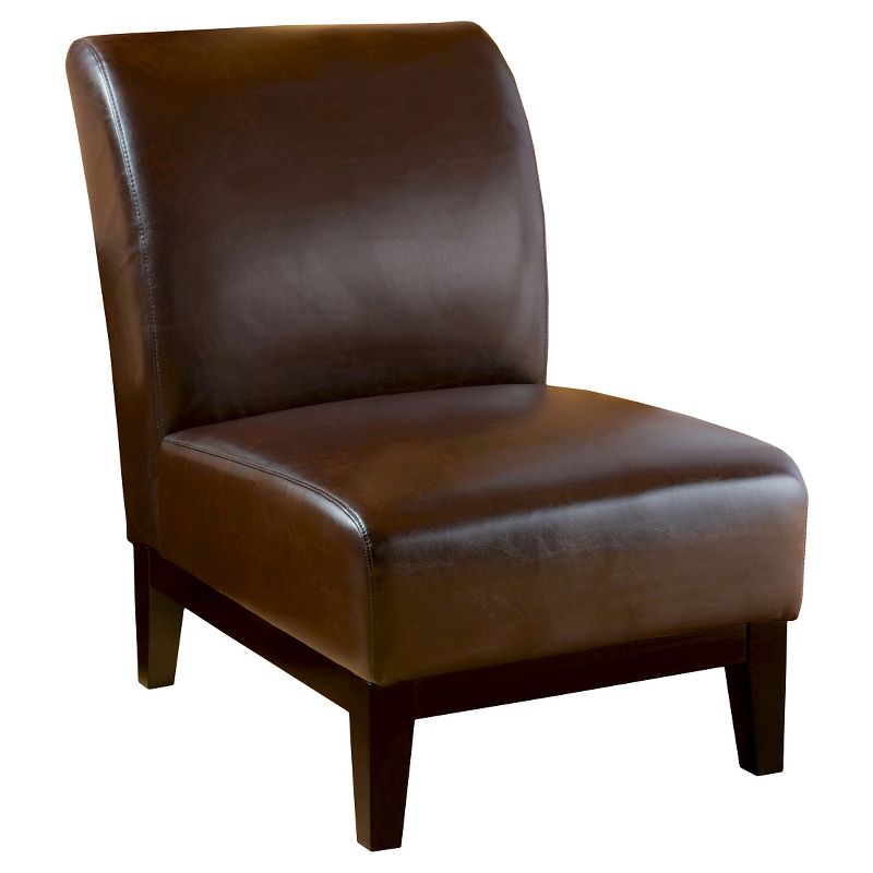 Darcy Slipper Chair Brown - Christopher Knight Home, 1 of 8