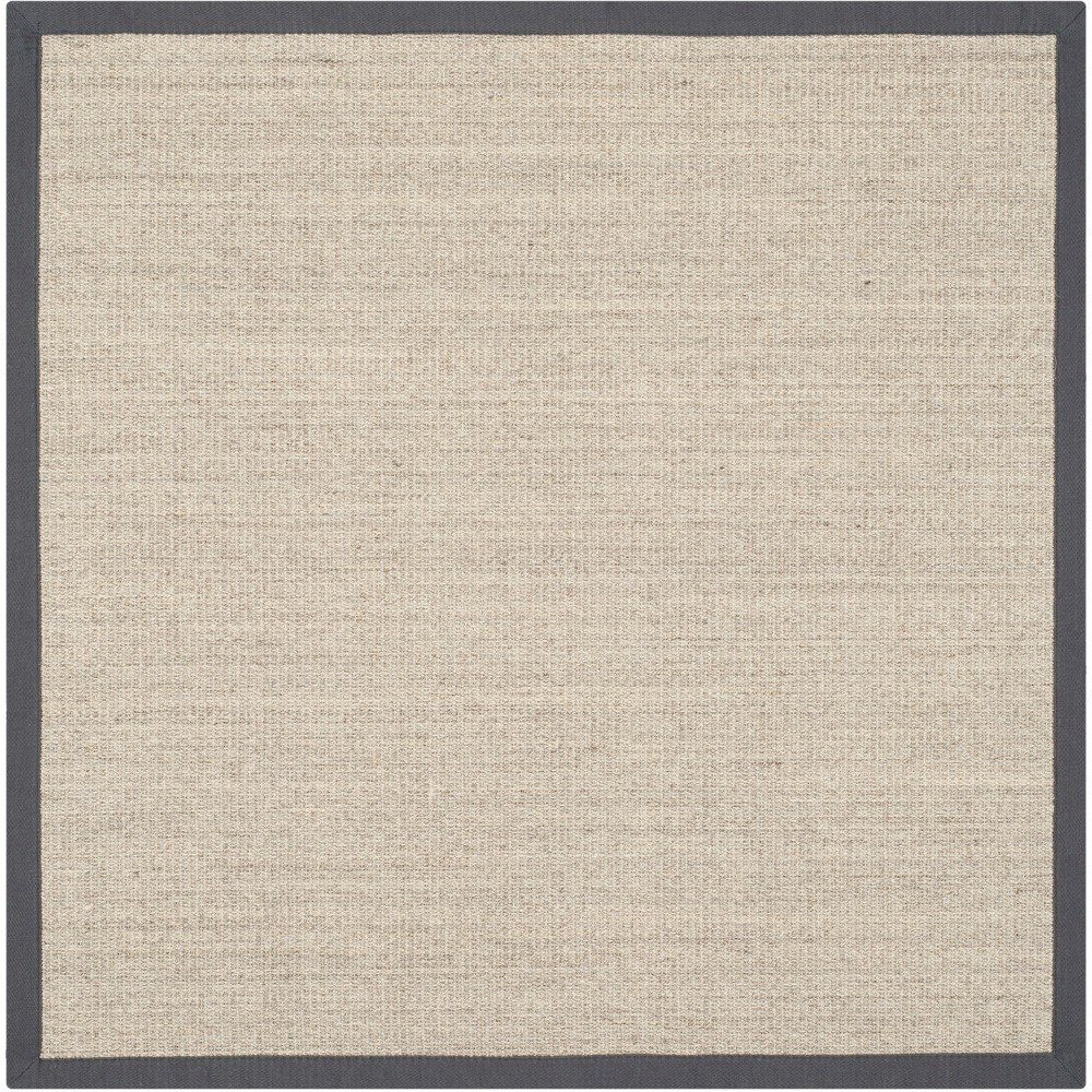 4'x4' Square Klara Solid Loomed Area Rug Marble/Gray - Safavieh