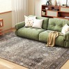 HOMCOM Machine Washable Area Rug, Non-Slip Traditional Flower Print Floor Carpet for Living Room, Bedroom, Dining Room - 2 of 4