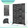 TOAOTBNBO Metal Privacy Screen, Decorative Privacy Fence Panels with Stand, Outdoor Privacy Screen for Garden, Black - 3 of 4