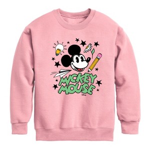 Boys' - Disney - Mickey Mouse Graphic Long Sleeve Fleece Sweatshirt - 1 of 4