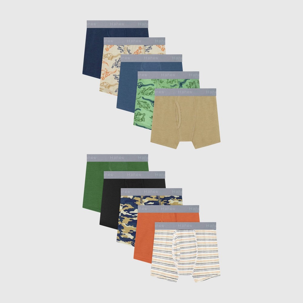 Hanes Toddler Boys' 10pk Stretch Cotton Boxer Briefs - 4T-5T