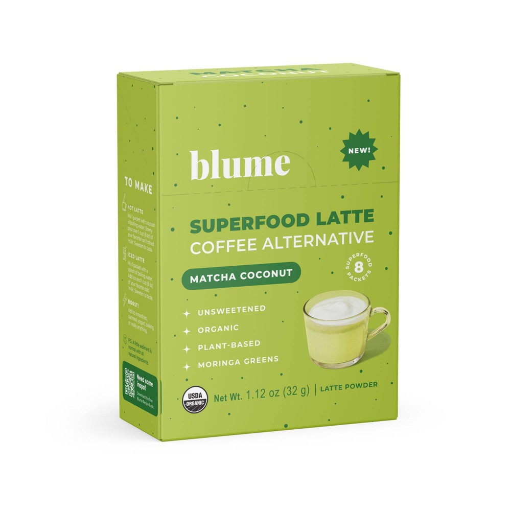 Photos - Coffee Blume Superfood Latte Matcha Coconut Single Serve - 1.12oz/8ct