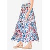 Woman Within Plus Size Pull-On Elastic Waist Crinkle Printed Skirt - 4 of 4