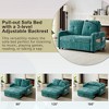 53.9" Chenille Modern Loveseat Pull-out Sofa Bed with Two Cup Holders, Phone Holder, Three Charging Ports and Side Storage Pockets - 4 of 4