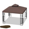 Gulches 10x10 Ft Outdoor Patio Gazebo Replacement Canopy - Double Tiered Roof Cover Only (Frame Not Included) - 3 of 4