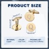 Unique Bargains Copper Engraved Initial Men's Cufflinks Gold 2 Pcs - 2 of 4
