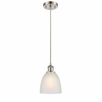 Castile - 1 Light Cord Hung Mini Pendant In Industrial Style-9 Inches Tall and 6 Inches Wide