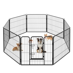 BestMassage Dog Playpen 24/32/40 Inch Heavy Duty Playpen Pen Dog Fence Dog Kennel with Doors Indoor Outdoor Pet Exercise Pen Puppy Playpen - 1 of 4
