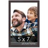 PosterPalooza | Photo Size Textured Brown Picture Frame - UV Acrylic, Foam Board Backing, Hanging Hardware - 2 of 4