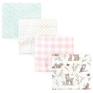 Hudson Baby Unisex Baby Cotton Flannel Receiving Blankets, Enchanted Forest, One Size - 1 of 2