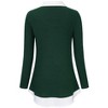 WhizMax Women's Long Sleeve Contrast Collared Shirts Patchwork Work Blouse Tunics Tops - 3 of 4