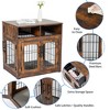 COZONY Wooden Dog Crate Furniture with 2 Drawers & 3 Doors, Removable Cushion, Decorative End Table Pet Cage for Small to Large Dogs - 3 of 4