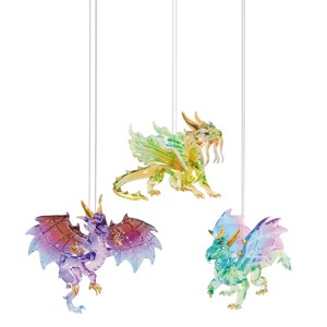 Gallerie II Winged Dragon Ornament Set of 3 - 1 of 3