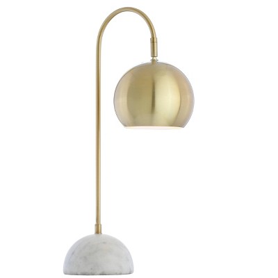 23.5" Metal/Marble Stephen Table Lamp (Includes LED Light Bulb) Gold- JONATHAN Y