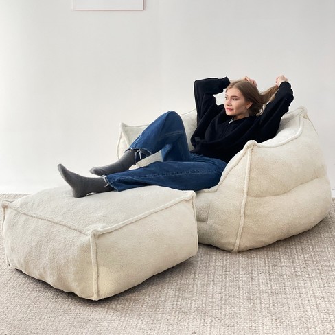 Boucle twill gravel online modern lounger