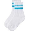 Memoi Kids Ribbed Double-Stripe Cotton-Blend Varsity Crew Socks - 3 of 4