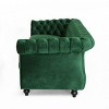 GDFStudio Kyle Upholstered 84.50" Tufted 3 Seater Sofa with Scroll Arms - 4 of 4