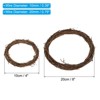 Unique Bargains Metal Door Window Decorations Hoop Rattan Wreaths 4 Pcs - 2 of 4