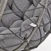 LeisureMod Summit Outdoor Egg Swing Chair for One Person, Grey Steel Frame with Cushions, Hanging Patio Chair for Garden or Balcony - 4 of 4