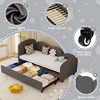 NicBex Twin Size Daybed with Trundle,Sofa Bed Frame with Flower Shape Backrest for Bedroom,Living Room,Apartment - 4 of 4