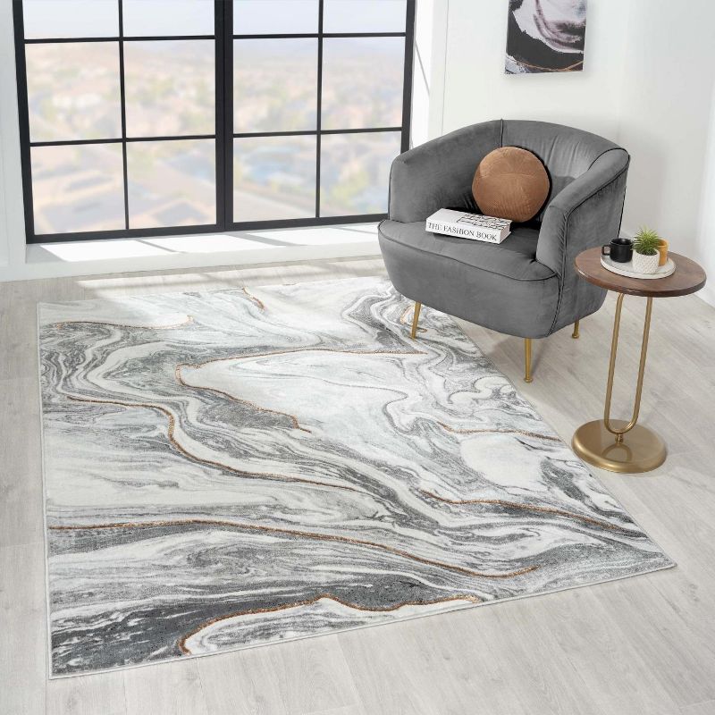 Marble Abstract Pattern Area Rug, 1 of 12