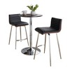 3-Piece Counter Height Dining Set with Adjustable Table and 2 Upholstered Chairs - 4 of 4