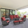 6PCS Patio Furniture Set with Fire Pit Table, Weather-Resistant Wicker Patio Fire Pit Set with Sofa, Swivel Patio Chair and 50000BTU Propane Fire Pit - 2 of 4