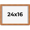 PosterPalooza | Flat Brown Picture Frame - UV Acrylic, Backing Board, Hanging Hardware Included - 2 of 4