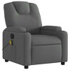 vidaXL Massage Recliner Chair - 6-Point Vibration Massage, Manual Reclining, Dark Gray Fabric, Cup Holders - for Living Room, Office, Lounge - 3 of 4