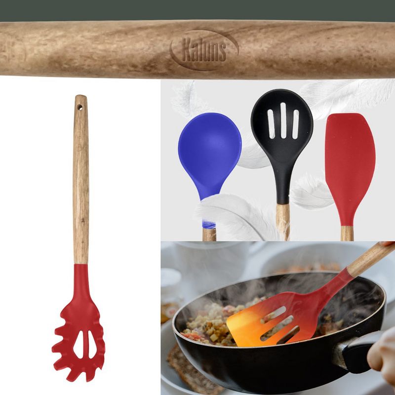 Kaluns Kitchen Utensils Set, 21 Piece Wood and Silicone, Cooking Utensils, Dishwasher Safe and Heat Resistant Kitchen Tools, 3 of 6