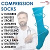 Bison Life Over The Calf Graduated Compression Socks for Women & Men, Anti-fatigue (15-20 mm/Hg),  5 Pairs - 4 of 4