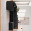 Whisen Corduroy Oversized Sectional Sofa with a Chaise Lounge and Three Soft Throw Pillows - 2 of 4