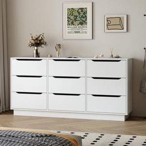 KTMBDW 8/9 Drawer Dresser for Bedroom, Modern Chest of Drawers, Wood Storage Dresser with Deep Drawers for Living Room, Hallway and Entryway - 1 of 4