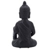 Sagebrook Home 10" Ceramic Buddha Sculpture - Contemporary Black Seated Buddha Statue - Decorative Table Accent For Home, Office, Yoga Studio. Gift - image 4 of 4