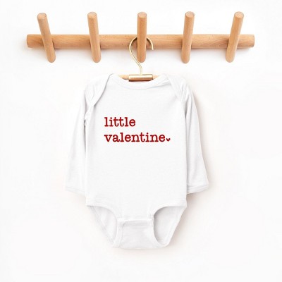 The Juniper Shop Little Valentine Puff Print Baby Long Sleeve Bodysuit