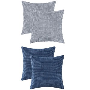 REGALWOVEN 4 Pcs Solid Modern Throw Pillow Covers for Home Decor 18" x 18" - 1 of 4