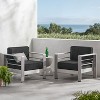 Christopher Knight Home Cape Coral Outdoor Aluminum Club Chairs  with Sunbrella Cushions (Set of 2) - 2 of 4