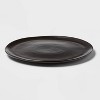 10" Earthenware Houlton Dinner Plate Black - Threshold™: Solid Round Microwave & Dishwasher Safe Dining Plate - 3 of 3